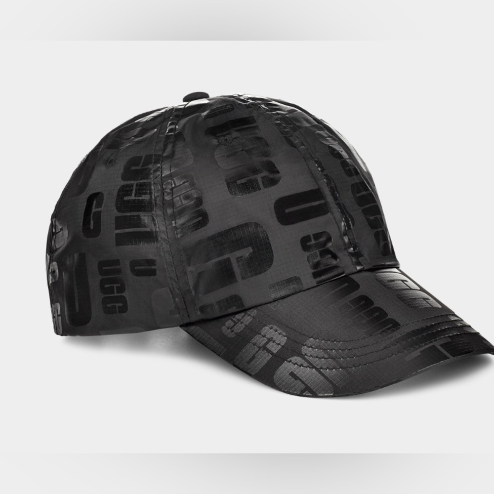 NWT UGG Nylon Baseball Black Scatter Graphic Cap/ Hat